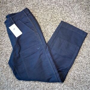 Nike Life Men's Chamois Double-Knee Pants Denim Navy Blue Size 34 FZ0130-464